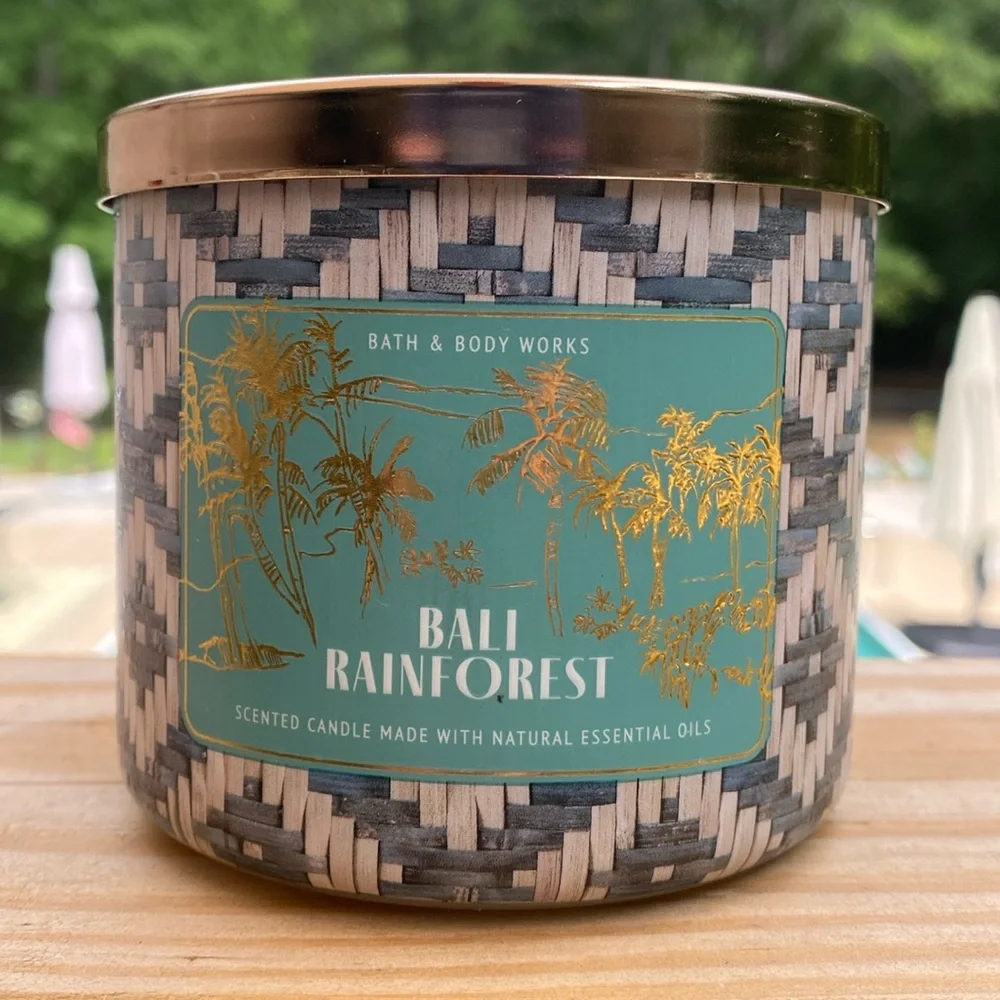 Bath & Body Works Bali Rainforest Orange & White Pineapple 3 Wick Candle